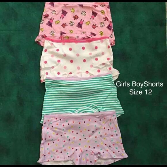 OshKosh B'gosh Girls BoyShorts 4 Pair Sz 12 - Picture 2 of 4